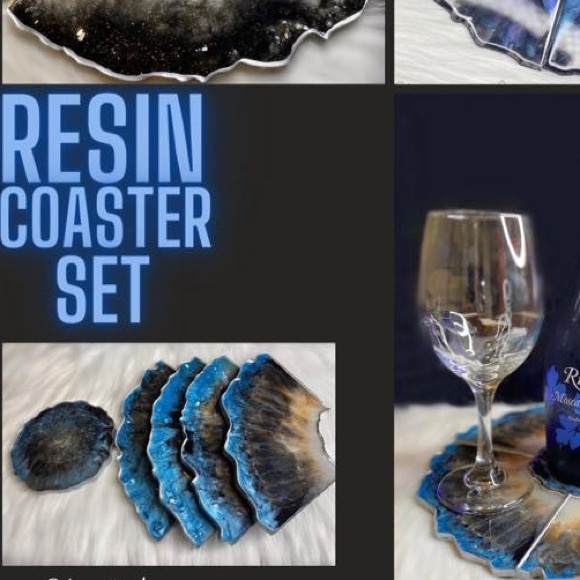 Handcrafted Luxury Resin Coaster Set (Custom) - Picture 3 of 9